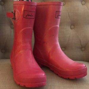 Hot pink Joules Wellies rain boot